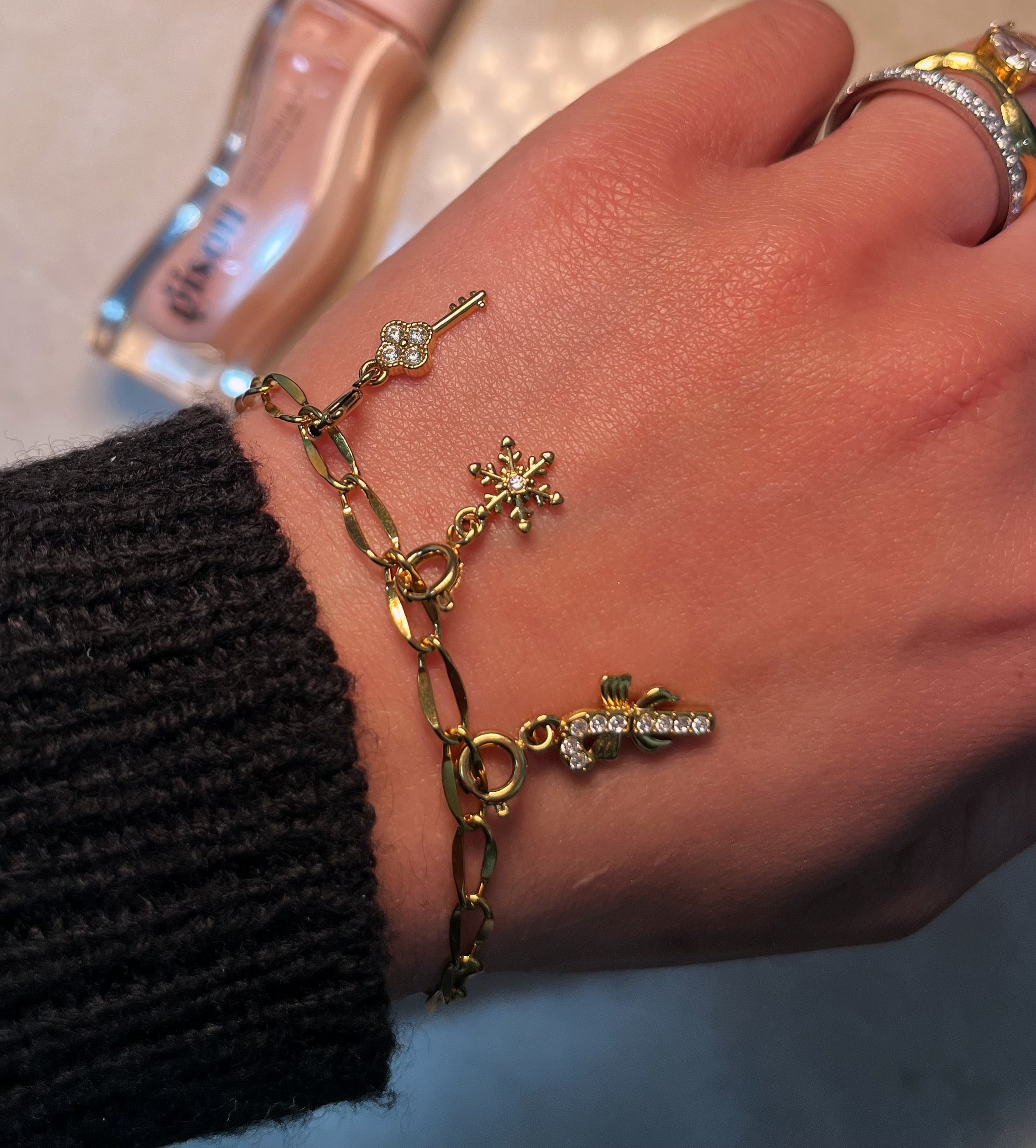 Candy Cane Pendant Charm